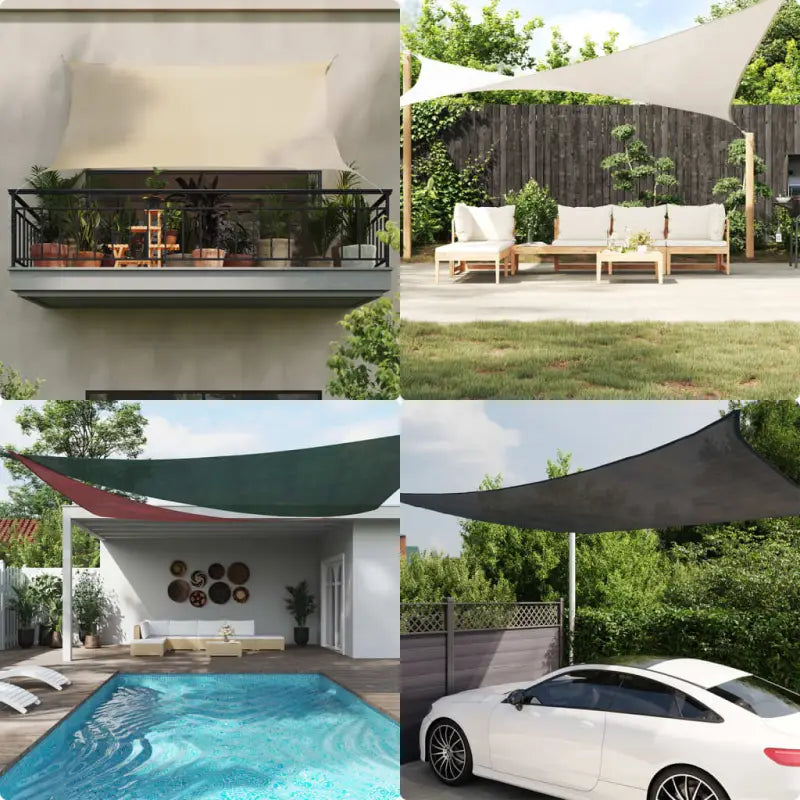 Zonnescherm met roestvrijstalen bevestigingsmiddelen voor tuin en terras - Beige / 4/5 x 4 m / 1 - Parasols