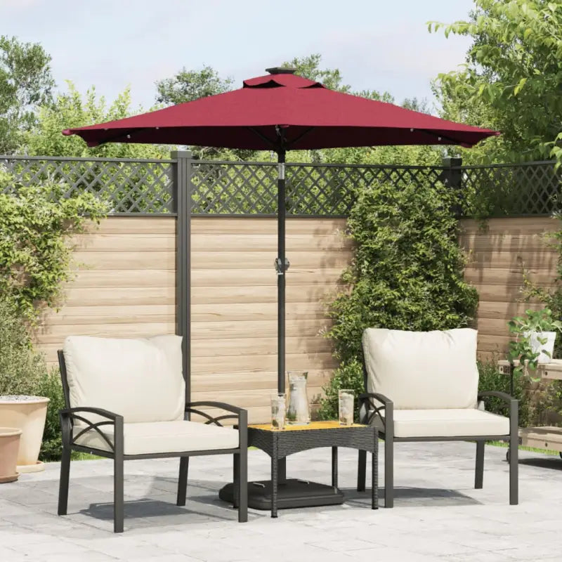 Zorg ervoor dat je parasol je beschermt tegen schadelijke UV-stralen - Bordeauxrood / 1 - Parasols en zonneschermen