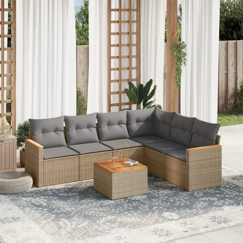 Zwart gepoedercoat staal tuinset met waterdichte tas voor ontspannen buitenleven - Beige en grijs / Met tafel - Tuinsets