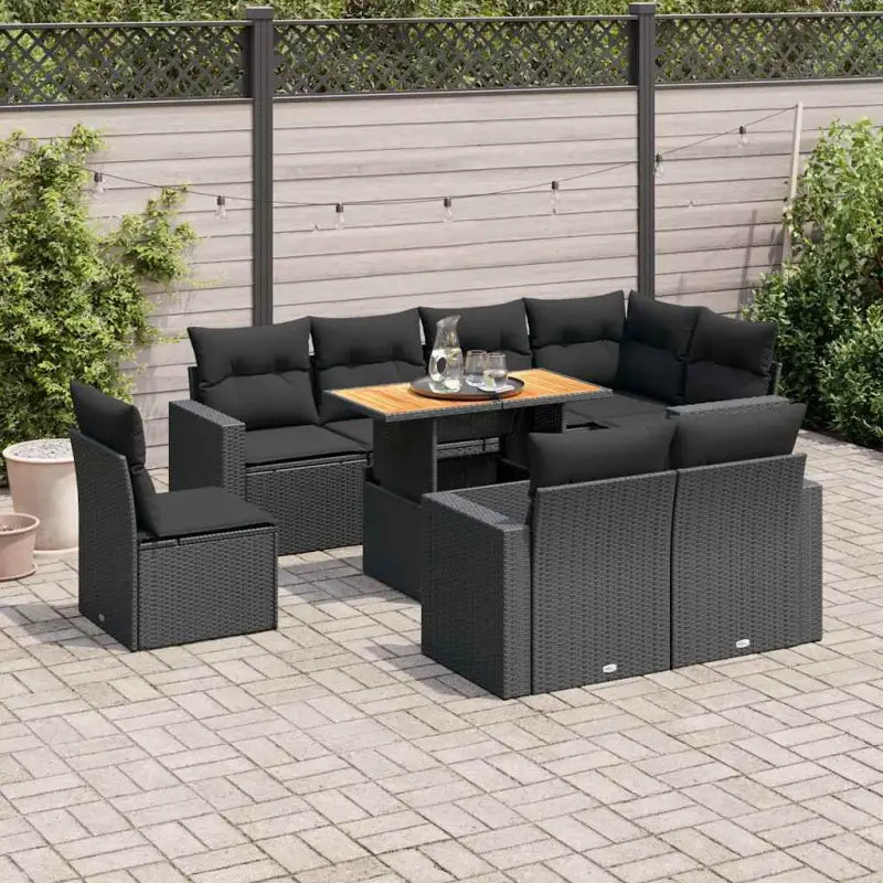 Zwart gepoedercoat stalen loungeset met waterdichte tas voor buiten - Tuinsets