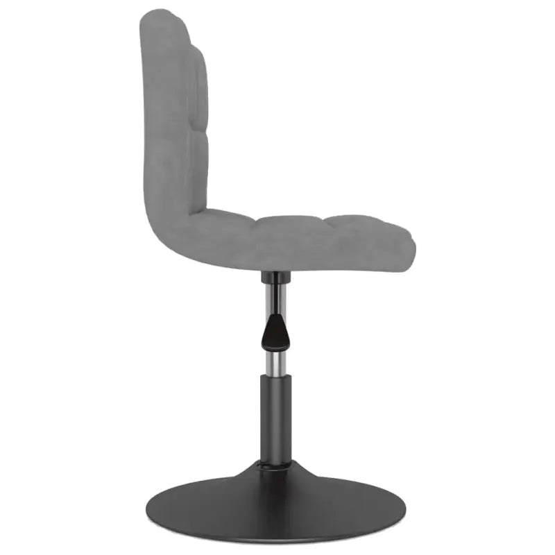 Zwart gepoedercoate draaibare eetkamerstoelen met fluweel bekleding - Eetkamerstoelen