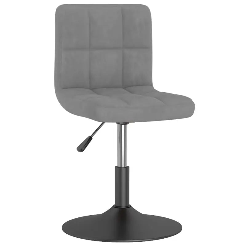 Zwart gepoedercoate draaibare eetkamerstoelen met fluweel bekleding - Lichtgrijs / 1 - Eetkamerstoelen