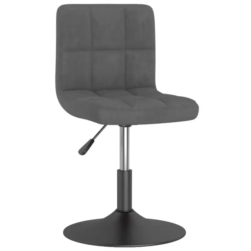 Zwart gepoedercoate draaibare eetkamerstoelen met fluweel bekleding - Donkergrijs / 1 - Eetkamerstoelen