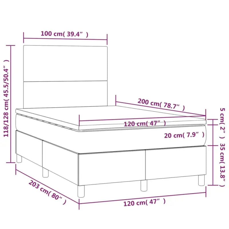 Zwart Kunstleer Boxspringbed met schuim vulling en ideale afmetingen - Bedden & bedframes