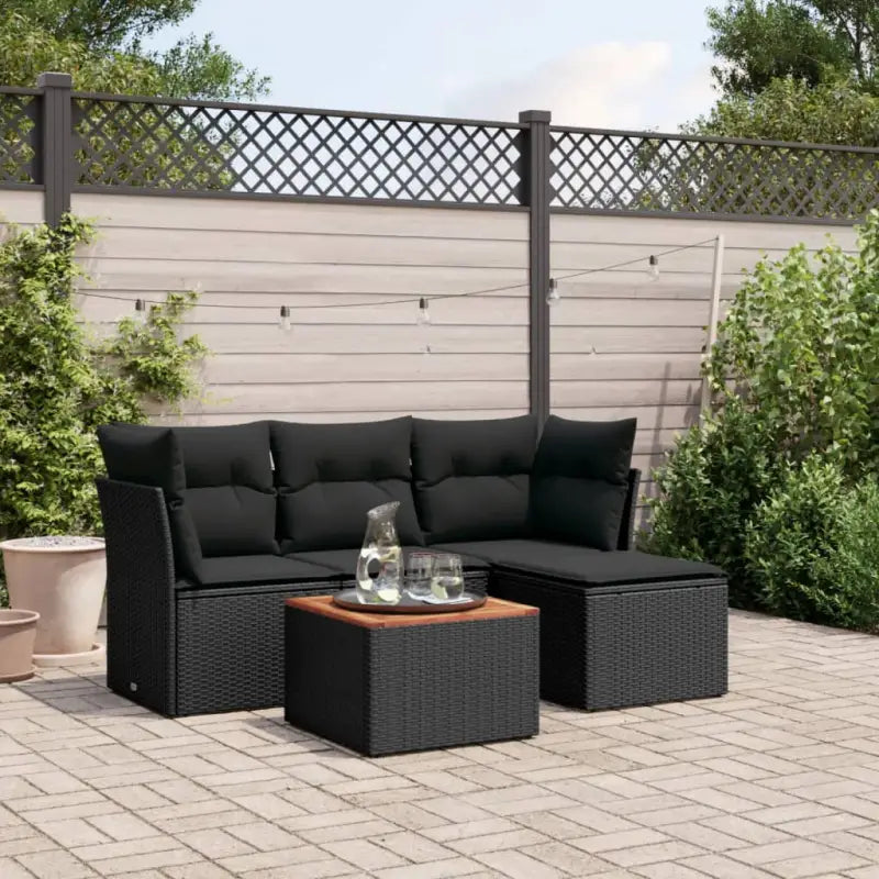 Zwart Loungeplatform met waterdichte tas en gepoedercoat staal - Zwart - Tuinsets