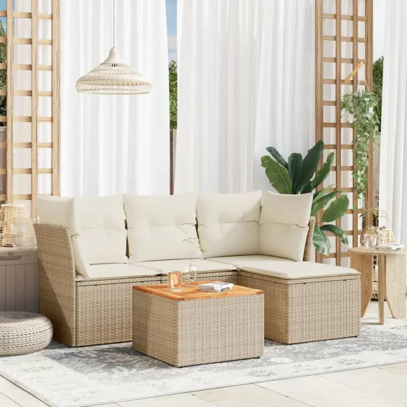 Zwart Loungeplatform met waterdichte tas en gepoedercoat staal - beige en crèmekleurig - Tuinsets