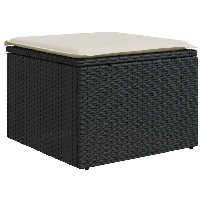 Zwart loungeset met gepoedercoat staal en waterdichte tas voor buiten - Tuinsets