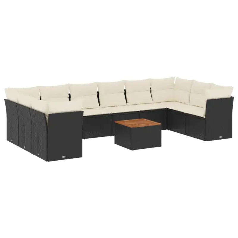 Zwart loungeset met waterdichte tas en gepoedercoat staal voor buiten genieten - Tuinsets