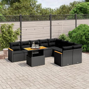 Zwart loungeset van gepoedercoat staal met comfortabele zittingafmetingen - Tuinsets