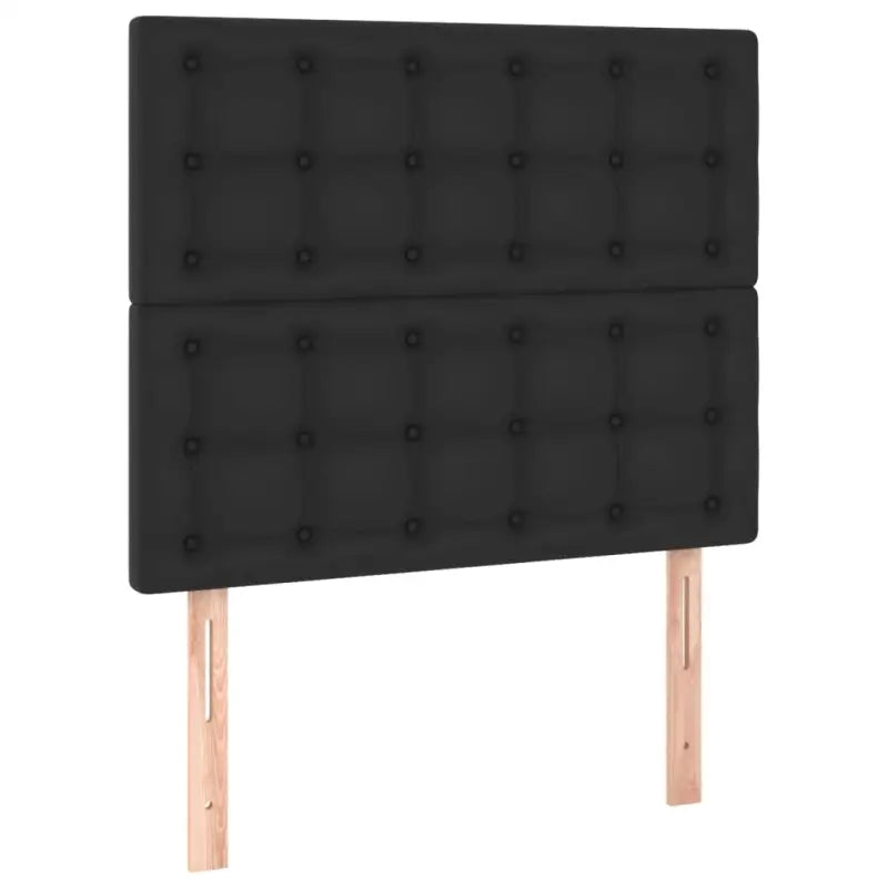 Zwart materiaal bed met LED verlichting en schuim vulling voor rust - Bedden & bedframes