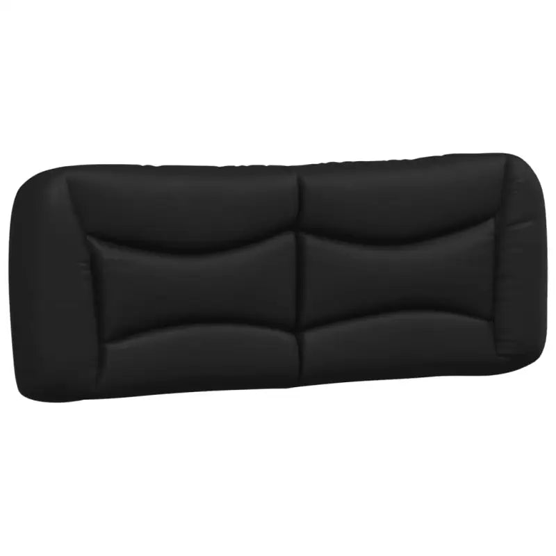 Zwart materiaal bedframe met hoofdeinde en multiplex lattenbodem - Bedden & bedframes