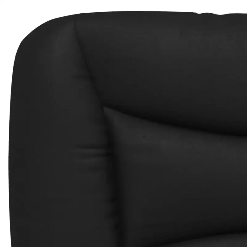 Zwart materiaal bedframe met hoofdeinde en multiplex lattenbodem - Bedden & bedframes