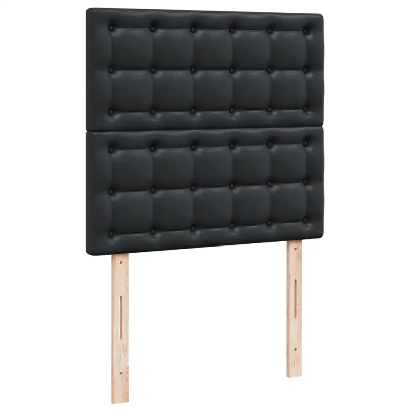 Zwart materiaal boxspringbed met hoogte verstelbaar en schuim afmetingen - enkele maat / knoppwn - Bedden & bedframes