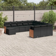 Zwart materiaal Loungeset met gepoedercoat staal en afmetingen - Tuinsets