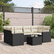 Zwart materiaal loungeset met gepoedercoat staal en afmetingen voor tuin - Tuinsets