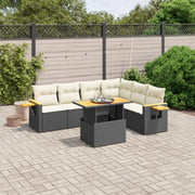 Zwart materiaal loungeset met gepoedercoat staal en comfortabele afmetingen - Tuinsets