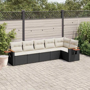 Zwart materiaal loungeset met gepoedercoat staal en comfortabele afmetingen - Tuinsets