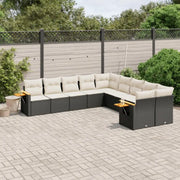 Zwart materiaal loungeset met gepoedercoat staal en comfortabele zitafmetingen - Tuinsets