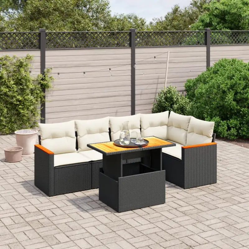 Zwart materiaal loungeset met gepoedercoat staal en comfortabele afmetingen - Tuinsets
