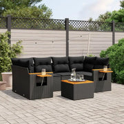 Zwart materiaal loungeset met gepoedercoat staal en waterdichte tas - Tuinsets