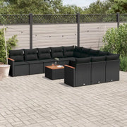 Zwart materiaal loungeset met gepoedercoat staal en waterdichte tas - Tuinsets