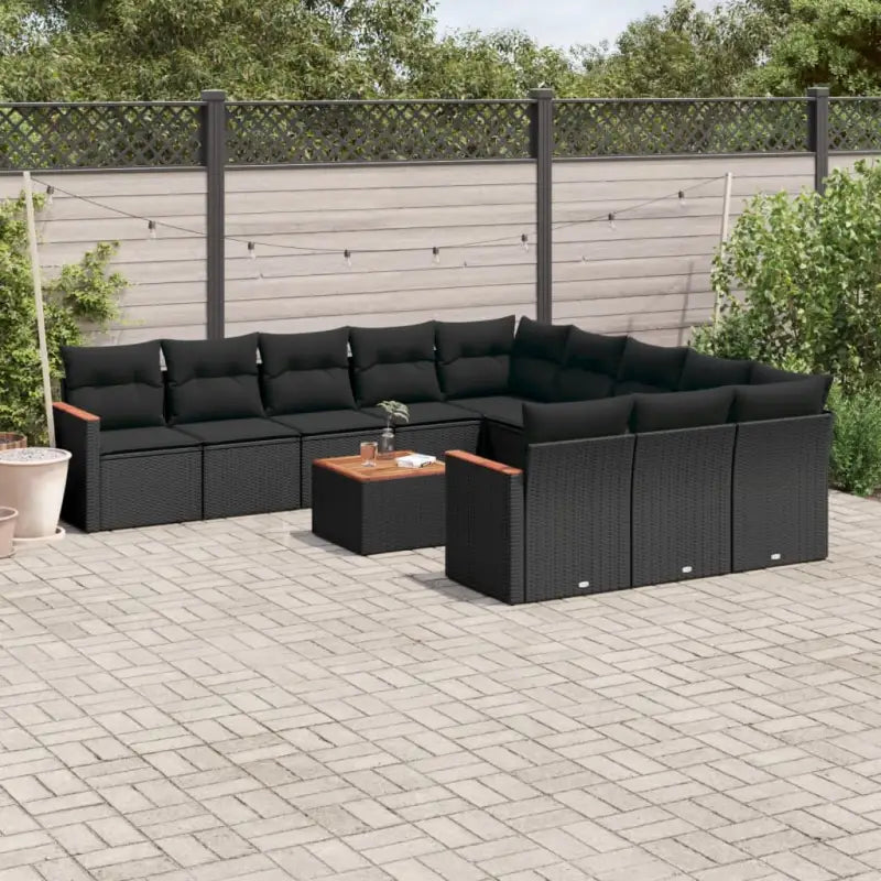 Zwart materiaal loungeset met gepoedercoat staal en waterdichte tas - Tuinsets