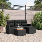 Zwart materiaal loungeset met gepoedercoat staal en waterdichte tas - Tuinsets