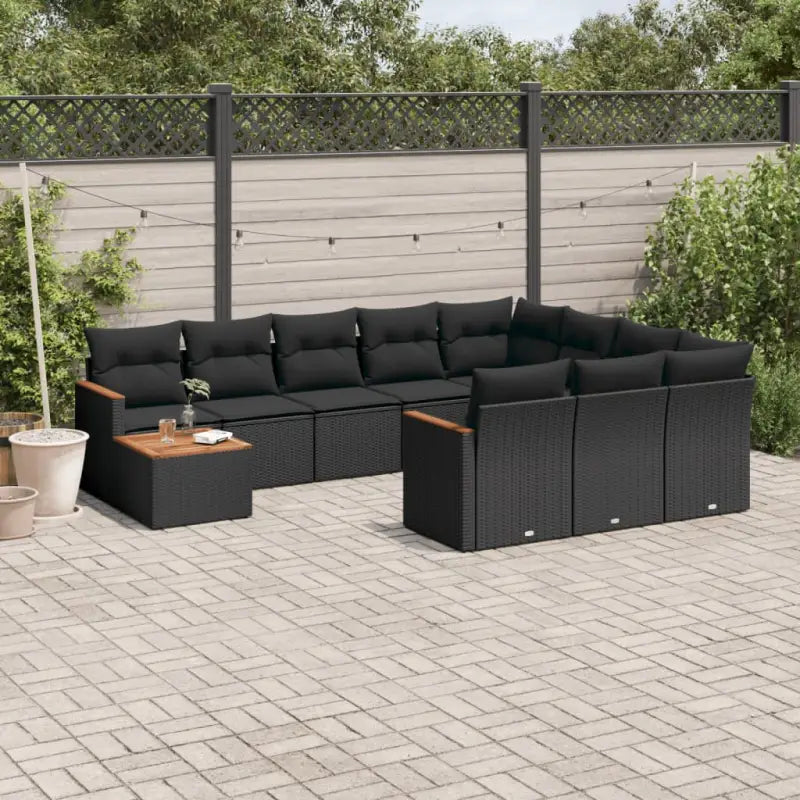 Zwart materiaal loungeset met gepoedercoat staal en waterdichte tas - Zwart - Tuinsets