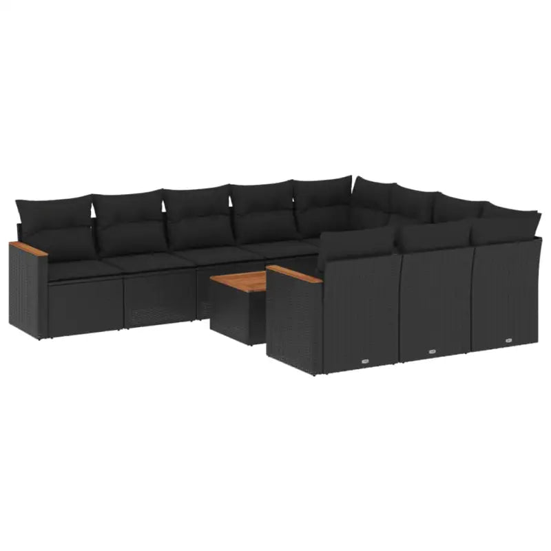 Zwart materiaal loungeset met gepoedercoat staal en waterdichte tas - Tuinsets