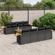 Zwart materiaal loungeset met gepoedercoat staal en waterdichte tas - Tuinsets