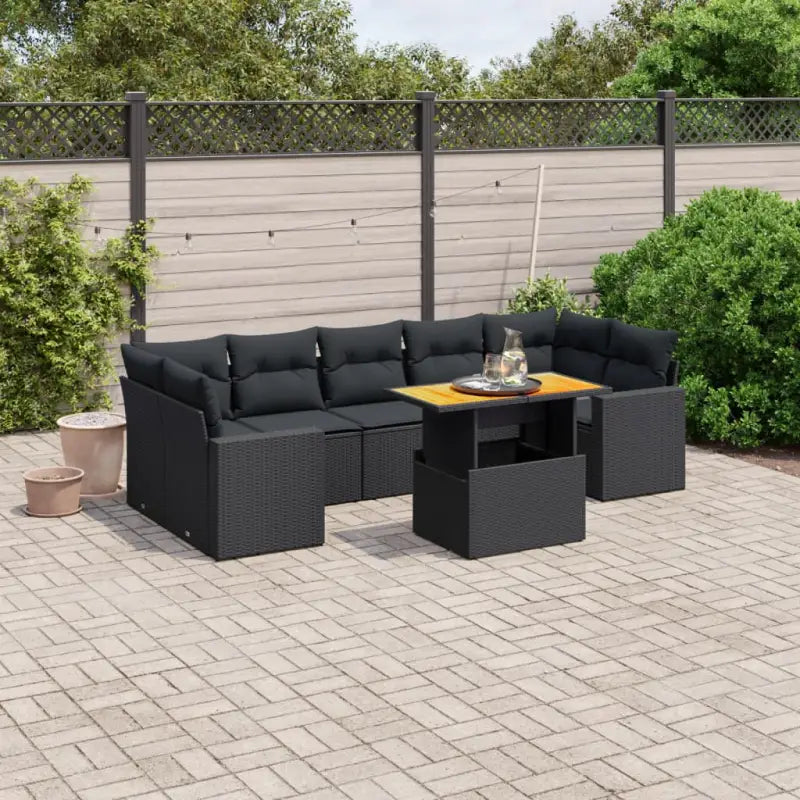 Zwart materiaal loungeset met gepoedercoat staal voor buiten comfortabel genieten - Zwart / zonder opbergruimte