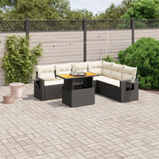 Zwart materiaal loungeset met gepoedercoat staal voor buitenplezier - Tuinsets