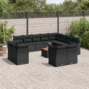 Zwart materiaal loungeset met gepoedercoat staal voor buitenplezier - Tuinsets