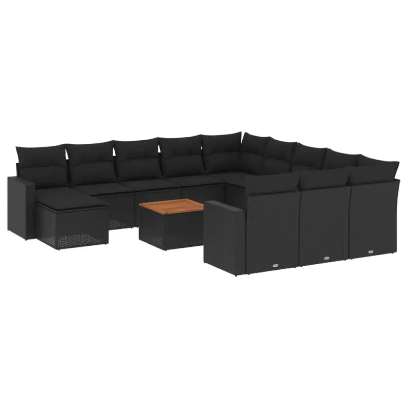 Zwart materiaal loungeset met gepoedercoat staal voor jouw tuin of terras - Tuinsets