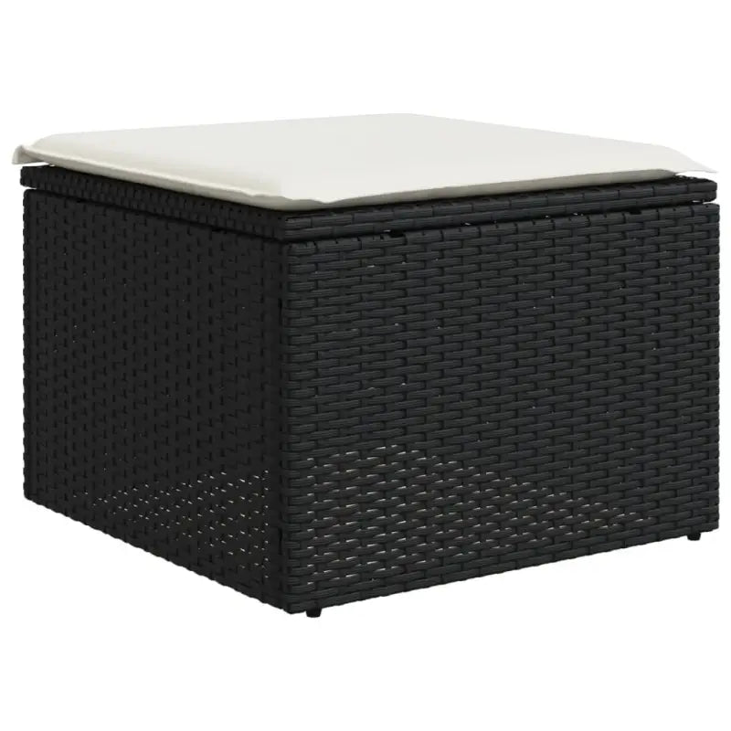 Zwart materiaal loungeset met gepoedercoat staal voor tuin of terras - Tuinsets