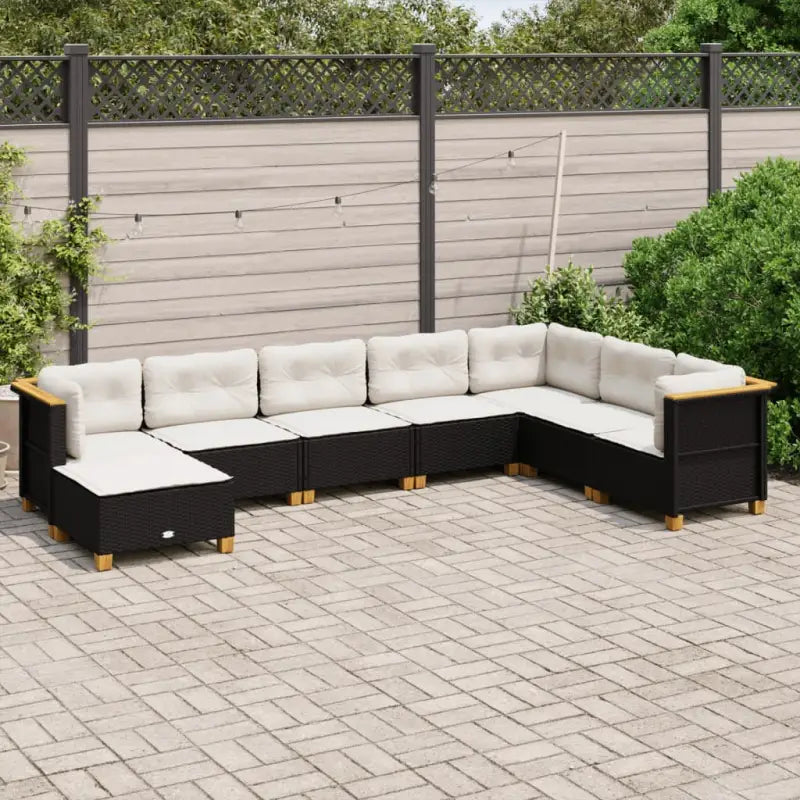 Zwart materiaal loungeset met natuurlijke olieafwerking en ideale afmetingen - Zwart / Zonder tafel / Dichtgeweven