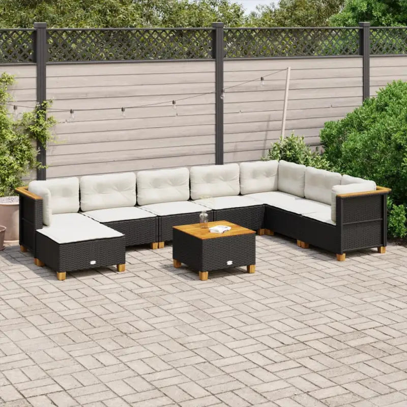 Zwart materiaal loungeset met natuurlijke olieafwerking en ideale afmetingen - Tuinsets