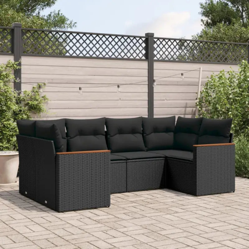 Zwart materiaal loungeset met waterdichte tas en gepoedercoat staal - Zwart - Tuinsets
