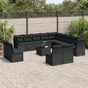 Zwart materiaal Loungeset met waterdichte tas en gepoedercoat staal - Tuinsets