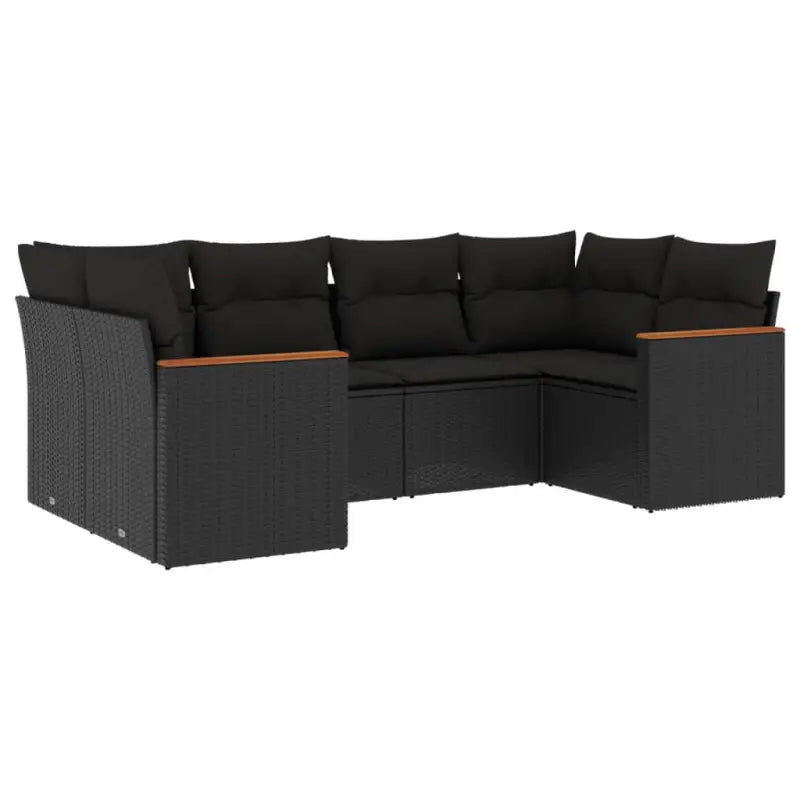 Zwart materiaal loungeset met waterdichte tas en gepoedercoat staal - Tuinsets