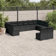 Zwart materiaal loungeset met waterdichte tas en gepoedercoat staal - Tuinsets
