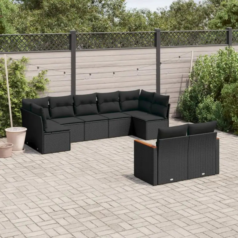 Zwart materiaal loungeset met waterdichte tas en gepoedercoat staal - Tuinsets