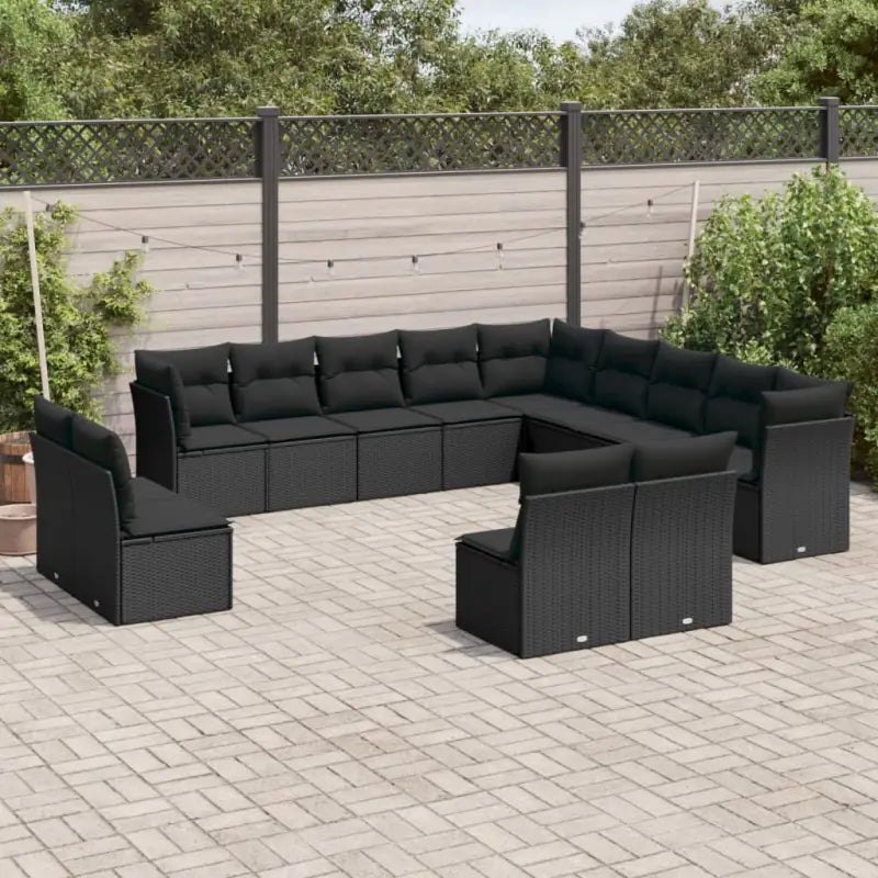 Zwart materiaal Loungeset met waterdichte tas en gepoedercoat staal - Zwart / Zonder tafel - Tuinsets