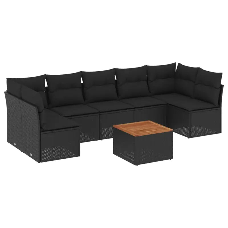 Zwart materiaal loungeset met waterdichte tas en gepoedercoat staal - Tuinsets
