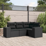 Zwart materiaal Loungeset met waterdichte tas en gepoedercoat staal - Tuinsets