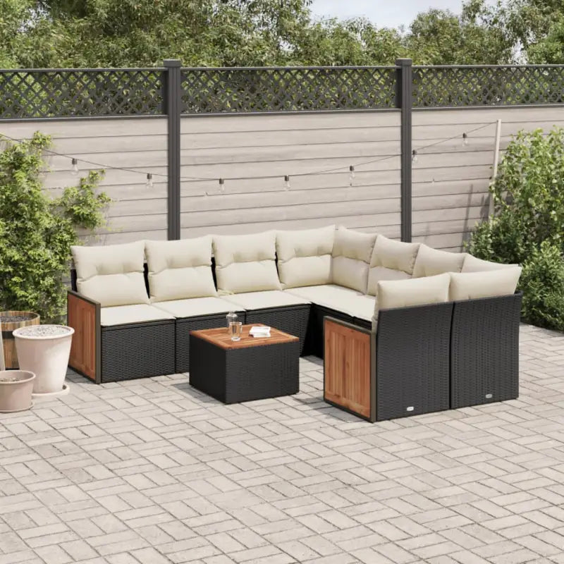 Zwart materiaal loungeset met waterdichte tas voor buitenplezier - Tuinsets
