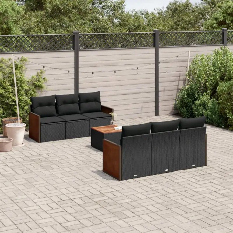 Zwart materiaal loungeset met waterdichte zak en gepoedercoat staal - Tuinsets