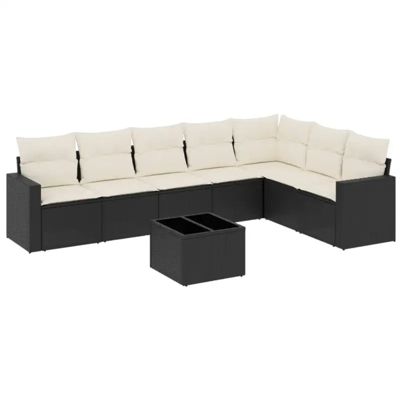 Zwart materiaal loungeset van gepoedercoat staal met ideale afmetingen - Tuinsets
