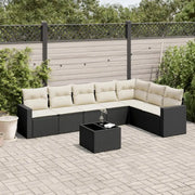 Zwart materiaal loungeset van gepoedercoat staal met ideale afmetingen - Tuinsets