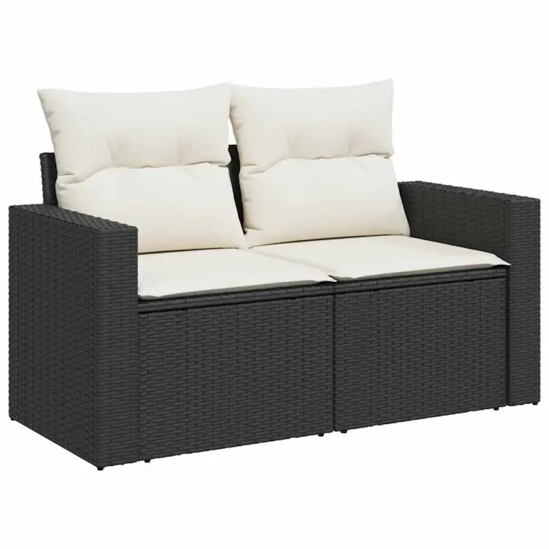 Zwart materiaal loungeset van gepoedercoat staal voor buitenplezier - Tuinsets